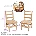 ECR4Kids Three Rung Ladderback Chair, 10in Seat Height, Classroom Seating, Honey, 2-Pack