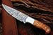 DKC Knives (20 5/18) DKC-511 Trail Blazer Fixed Blade Damascus Steel Hunting Knife Olive Wood Burl Handle 9