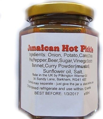 Jamaican Hot Pickle Tangy Crunchy Artisanal Pickle with Hot Scotch Bonnets