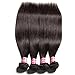 Donmily 10A Brazilian Straight Hair 3pcs/lot 100% Unprocessed Virgin Natural Hair Remy Human Hair Bundles 95-100g/pc(16 18 20, Natural color)