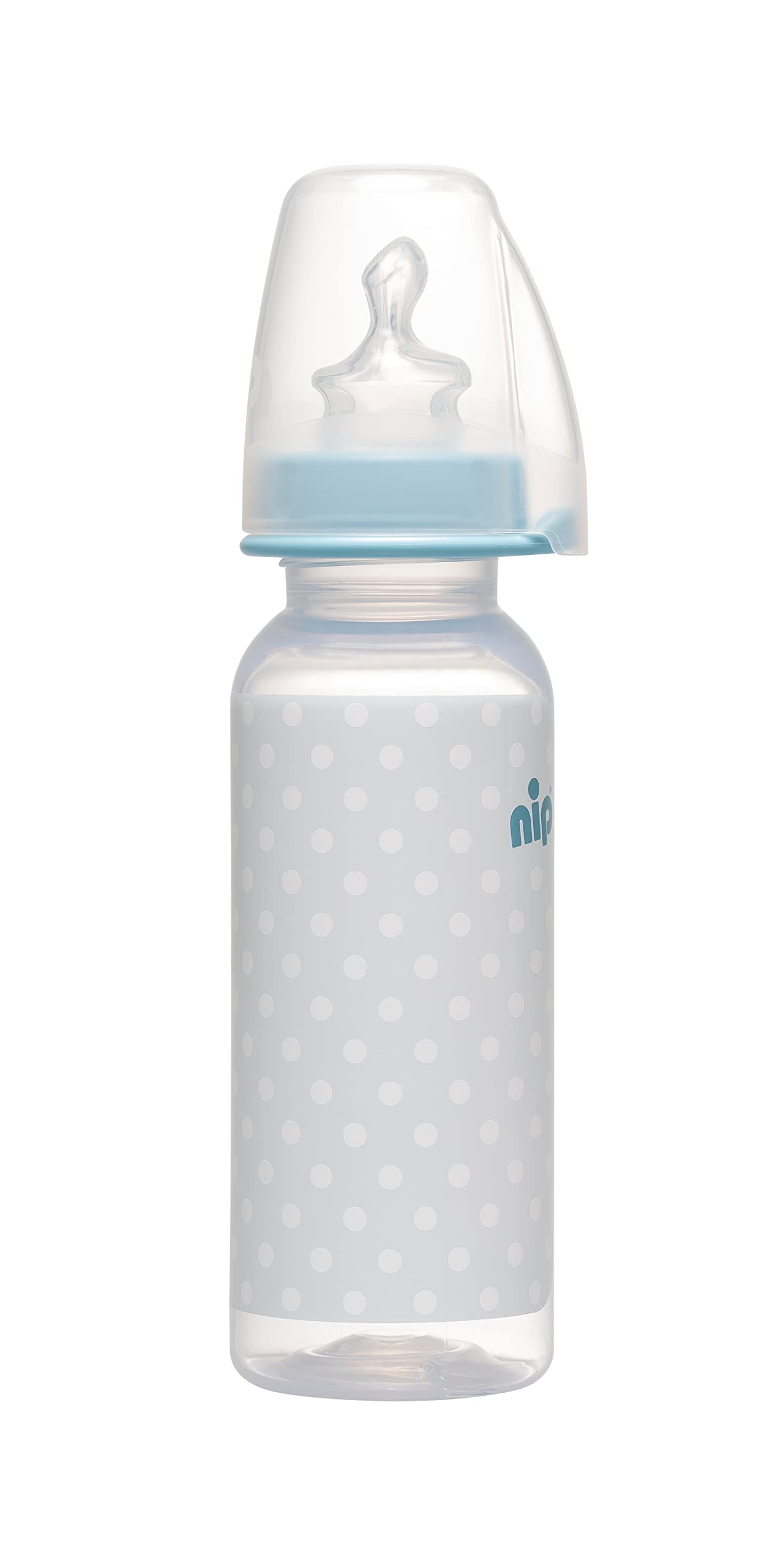 Nip Standard Bottle/PP with Anatomical Silicone Teat Medium 250 ml Bottle, Boy, 0-6 Months