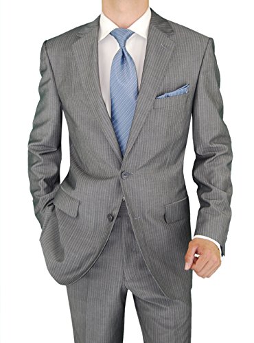 Salvatore exte men s suit two button jacket flat front …