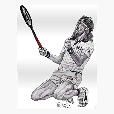 Amazon.com: Bjorn Esch Borg Wimbledon Tennis Champion Paul Nelson Racquet  Ball Impressive Posters for Room Decoration Printed with The Latest Modern  Technology on semi-Glossy Paper Background: Posters \u0026 Prints