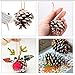 Pine Cones, JUSTDOLIFE 100PCS Christmas Pinecone Ornaments Xmas Tree Ornaments Natural Wood Christmas Tree Decoration Crafts Home Ornament for Home Party Holiday Decor(7 Ounce)