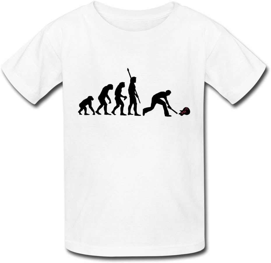 Youth Evolution Smashing Guitar Kids T-Shirt White
