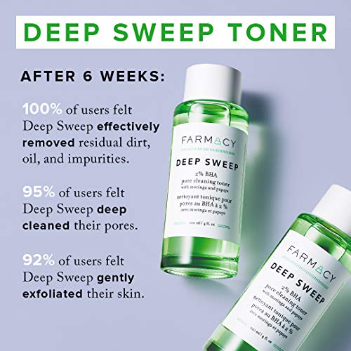 Farmacy Deep Sweep 2% BHA Toner for Face - Pore Cleaner and Facial Exfoliator with Salicylic Acid (4 Fl Oz) - Image 4