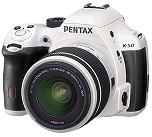 Pentax K-50 Digial SLR Camera with 18-135 WR Lens, White 10961