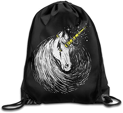 Creative Design Scar Unicorn Drawstring Backpack Sport Bag For Men And Women
