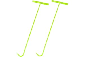 Iweshal Handy Lifting Hook, 2-Pack Heavy Duty 32" Manhole Cover Hook, Solid Steel Chrome Plated Lifting Hook, Lift Manhole Covers, Hooks for Moving Lifting and Pulling (2 Sections Design)