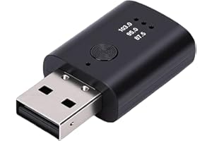 Keenso USB Adapter, 5.3 Plug and Play Wireless Sound Transmitter with FM Tuning for Smartphones Tablets Car Home Speakers