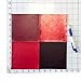 Red Leather Skin Hide Sheets: 4 Scrap Leather Pieces for Craft - 5x5In/ 12x12cm