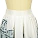 Women London Street Skater Skirt Telephone Boxes and Bus Printed A-Line Skirt
