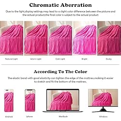 NEWCOSPLAY Super Soft Throw Blanket Hot Pink