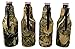 Beer Bottle Camo Insulators Neoprene Collapsible Set of 4 Coolies