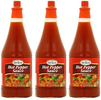 Amazon Com Grace Hot Pepper Sauce 12 Fl Oz 3 Pack Everything Else