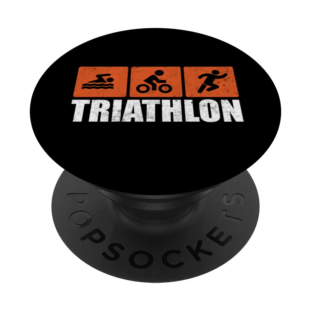 triathlon swimming cycling running triathlon PopSockets Swappable PopGrip