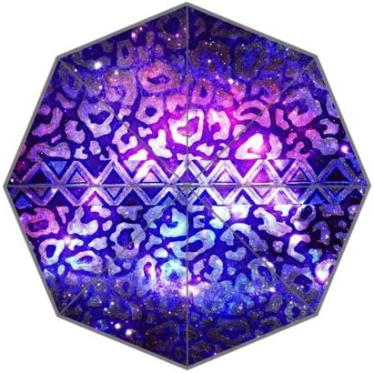 Custom Auto Foldable Umbrella Animal Print Aztec Native Pattern 3D Printed Design
