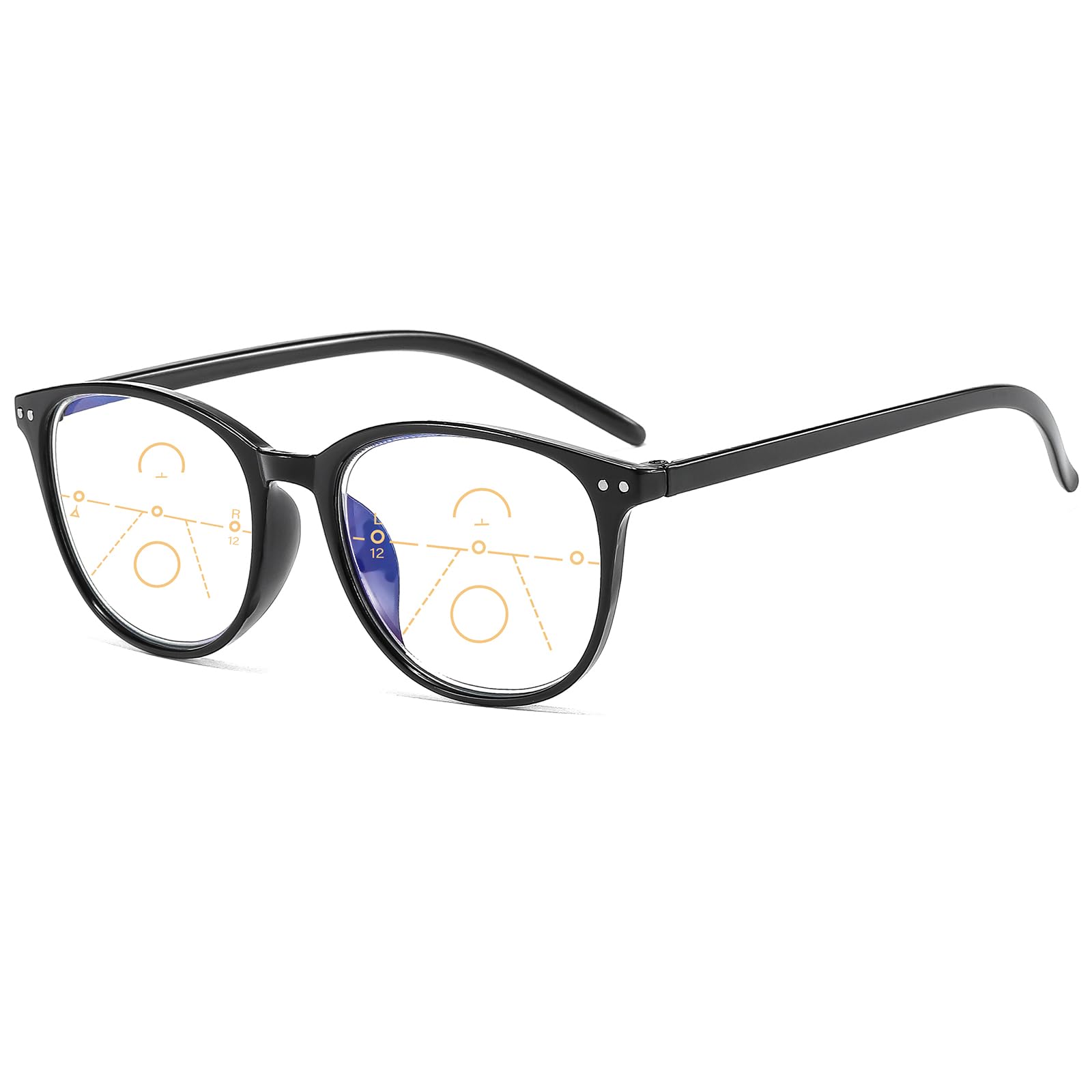 Suertree Bifocal Reading Glasses Blue Light Blocking Eyeglasses Men Anti-Fatigue Eyewear Multifocal Vision Correction Reading Glasses Women 1.0X