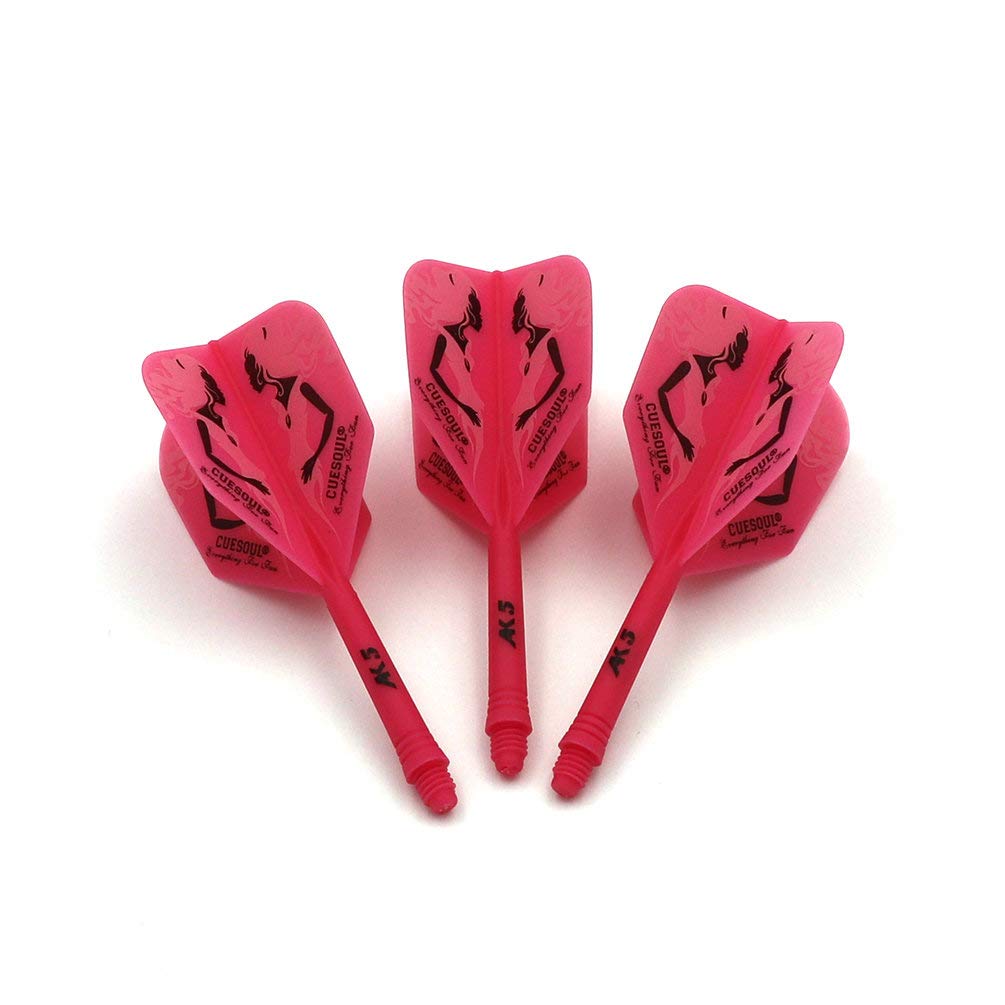 CUESOUL ROST Integrated Dart Shaft and Flights,big wing shape,Set of 3 pcs Beauty Pattern(CSAK-5MN6-L)