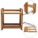 GOBAM Bathroom Counter Organizer Shelf Cosmetic and Vanity Perfume Organizers Shelf Easily Assembled, Bamboo
