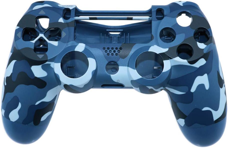Front+Back Shell Housing Case Cover Protector for Sony PS4 Pro Controller JDS040 JDM-040 Upper Housing Shell Case (Camouflage Blue)