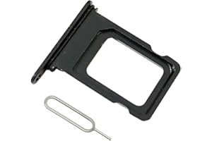 SIM Card Tray for iPhone 12, Replacement Single SIM Card Holder Slot with Eject Pin for iPhone 12 (Black)