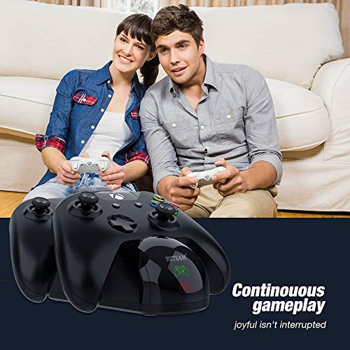 Charging Station for Xbox One, Y Team Controller Charger Station for Xbox One X/One S/One Elite, with 2 Rechargeable Battery Charge Kit