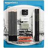 AmazonBasics Sketch and Drawing Pencil Set - 17-Piece Set