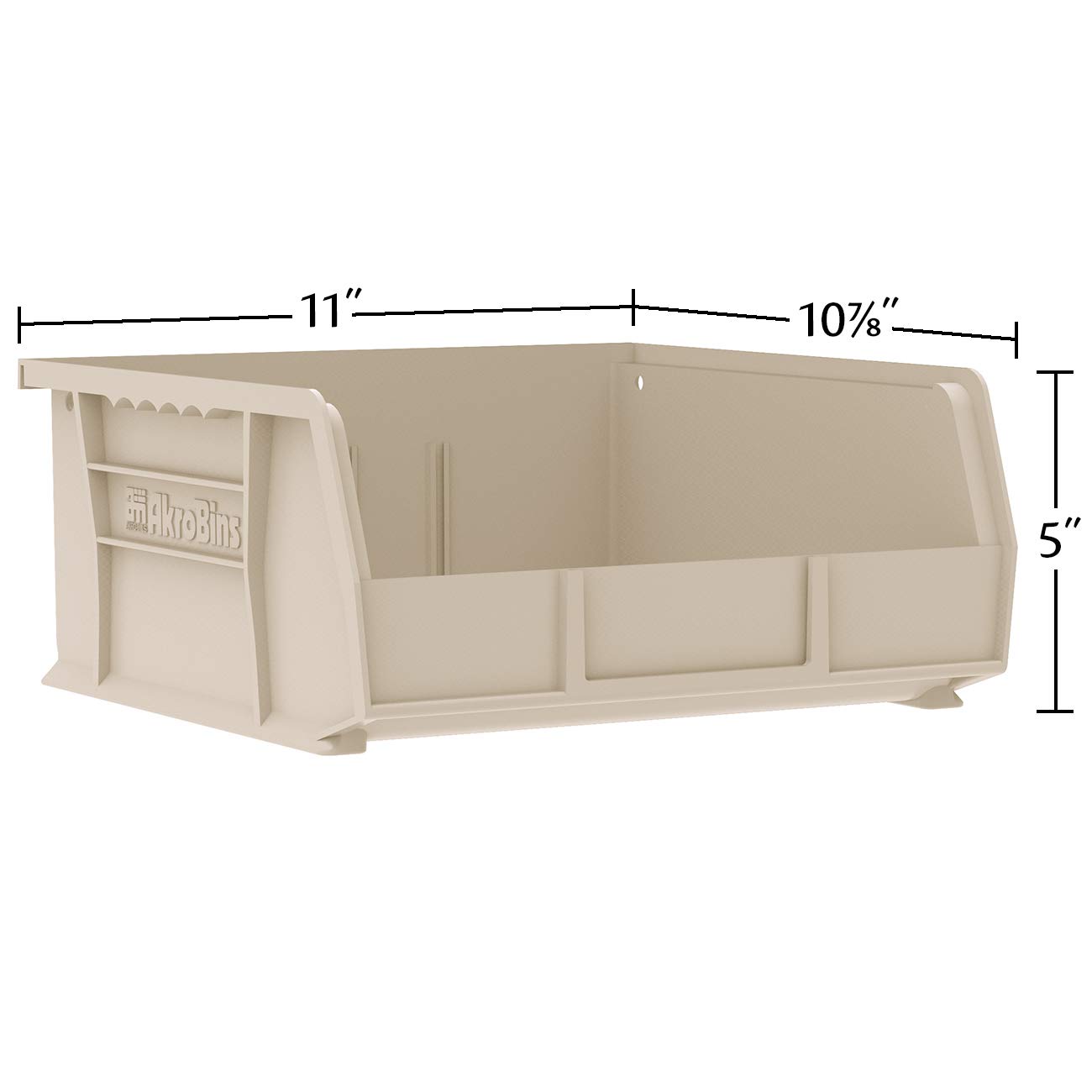 Akro-Mils 30235 AkroBins Plastic Storage Bins, Space-Saving Stackable Bins for Garage, Pantry, Craft Organization, 11