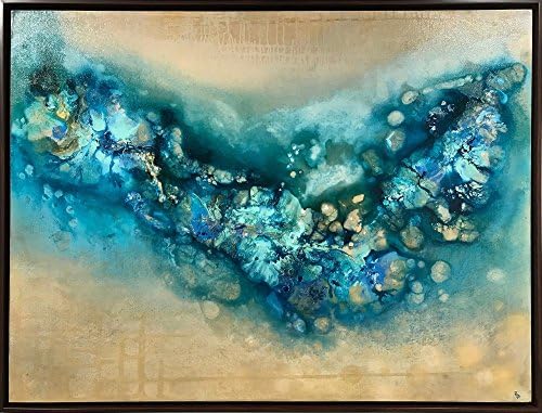 The Flow - Original Abstract Art Mixed Media Painting Elegant Organic Artwork Framed Modern Art by Renowned Artist Paul Redd-Butterfield