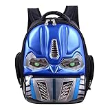 YOURNELO Boy's Cool Cartoon Transformers Shape School Backpack Rucksack (Sapphire)