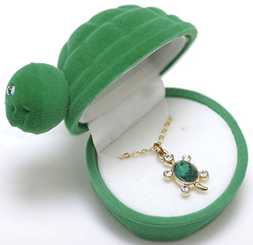 Various Animal Pendants Gift Boxed in a Hinged Animal Figurine Box (Turtle Pendant Necklace)