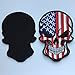 SpaceAuto Skull Head w/ USA American Flag Military Tactical Morale Badge Hook Loop Fastener Patch 3.54
