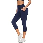 Aoliks Leggings with Pockets for Women - High Waist Tummy Control Yoga Pants Running Gym Workout Dance Pants