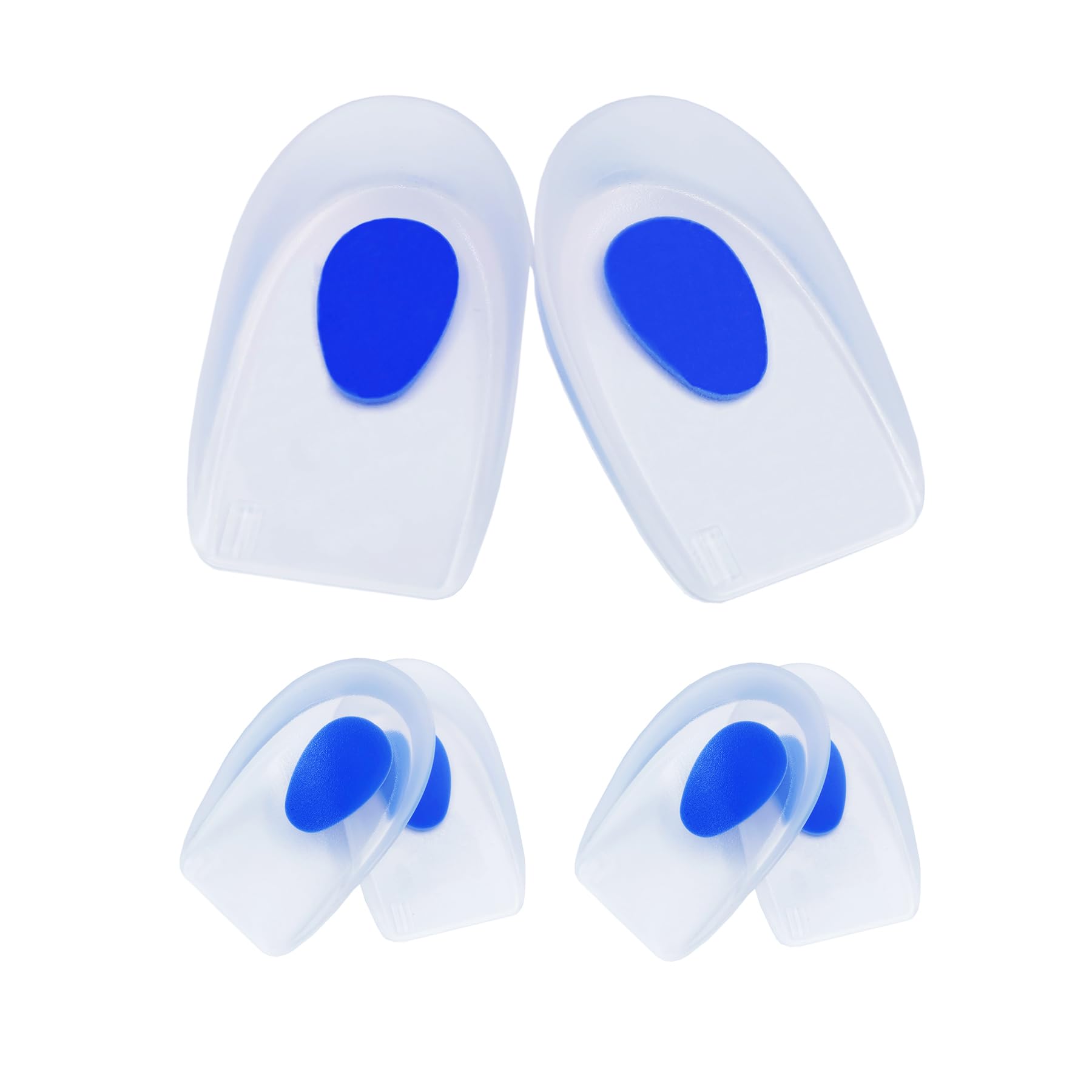 Photo 1 of 4pack-Gel Heel Cups for Kid's SportTraction Shock Absorbing Lightweight/Kids Heel Cups for Heel Pain Sensitive Heels, Ankle Pain, Plantar Fasciitis, or Heel Spurs (Kid's 5-8 Women 7-10)
