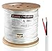 Mediabridge™ 12AWG 2-Conductor Speaker Wire (500 Feet, White) - 99.9% Oxygen Free Copper - UL Listed CL2 Rated for in-Wall Use (Part# SW-12X2-500-WH)