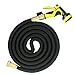 FOCUSAIRY 25 Feet Expanding Durable Expandable Strongest Outdoor Garden Water Hose with Shut Off Valve Solid Brass Connector and 9-pattern Spray Nozzle