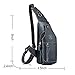 Sisenny Men Genuine Leather Business Casual Black Shoulder Crossbody Bag