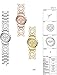 ANLEOWATCH 1PCS Chronograph Quartz Women Dress Watches Ladies Clock Diamante Watch Gold