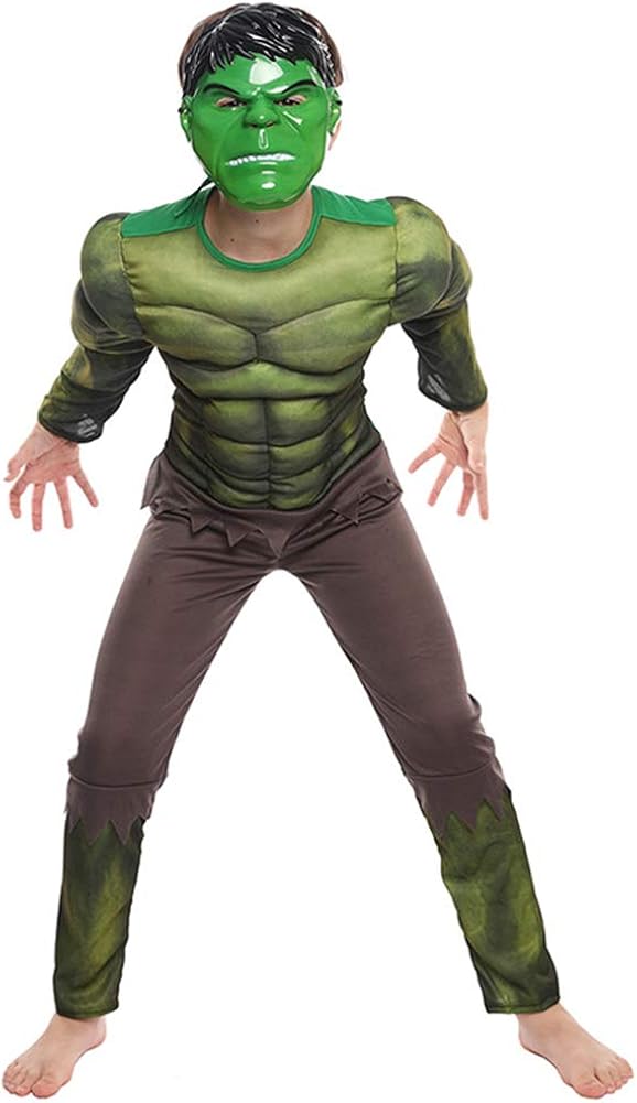 Hallowmax Deluxe Hulk Costume for Kids Halloween Cosplay Costume for