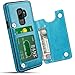 HianDier Wallet Case for Galaxy S9 Plus, Slim Protective Case with Credit Card Slot Holder Flip Folio Soft PU Leather Magnetic Closure Cover Case Compatible with Samsung Galaxy S9+ Plus, Lake Blue