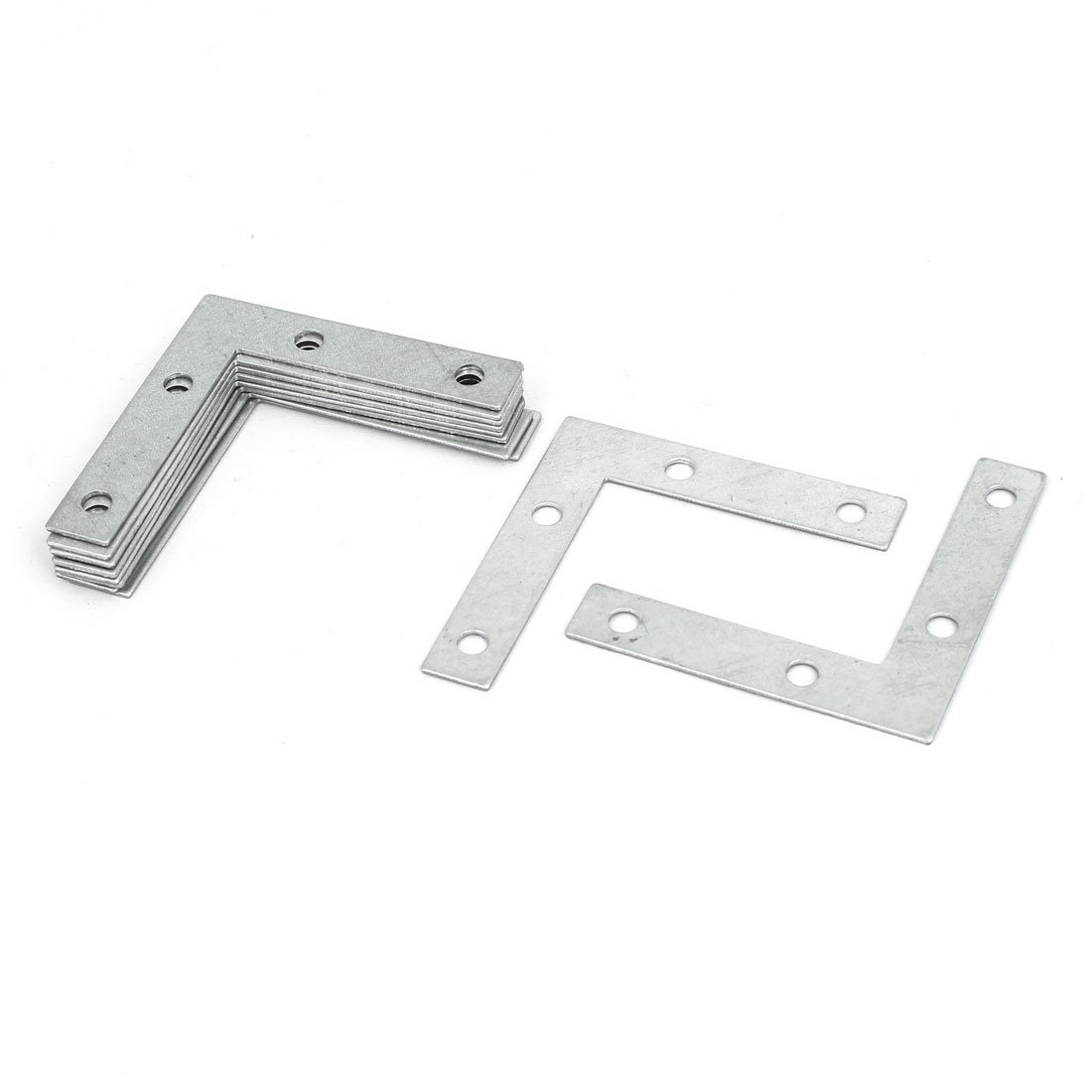 Sourcingmap 51mmx51mmx1mm Metal Flat L Shaped Corner Brace Angle Bracket Repair Plates 10pcs