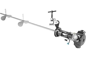 DONSU 1/2HP 50 Gallon Pneumatic Bracket Mixer Tank Barrel Air Mix Clip Paint Blender Chucking Angle Automatic Paint Stirring Machine Ink Coating Mix Tool w/ 304 Stainless Steel Blade(US Shipping)