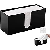 Paper Towel Holder Countertop, Acrylic Napkin Dispenser, Multifold Paper Towel Dispenser, Black Napkin Holder for Z-fold C-fold Trifold