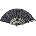 HLJgift Folding Hand Held Fans Bulk for Women Pack of 10 Mixed Color