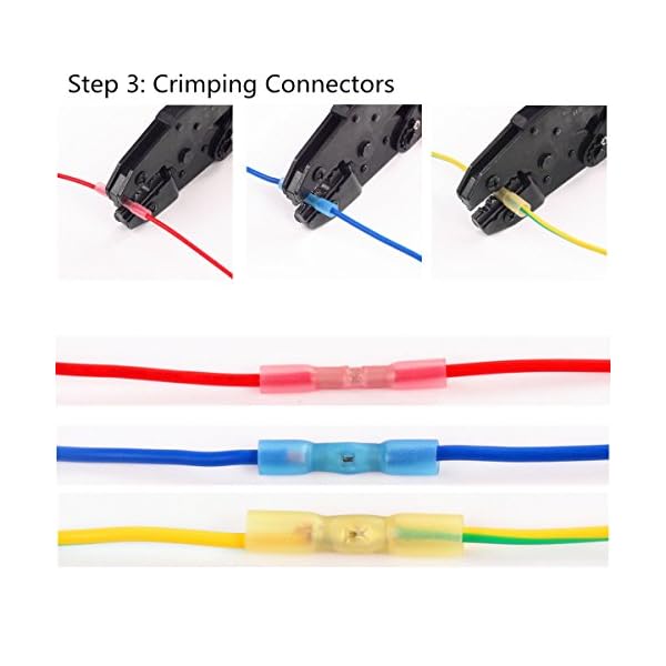 Fotag-100pcs-Insulated-Heat-Shrink-Wire-Crimp-Butt-Terminal-Connectors-Electrical-Waterproof-Marine-Automotive-Grade-Set-Connector-With-Case-22-18AWG-Red