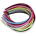 QingHan 20pcs 7mm Baby Girl Plastic Satin Covered Headbands For Kids Baby Girls Teens