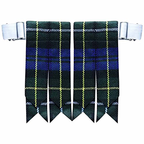 New Solid Plain Black, Royal Stewart Tartan Many More Kilt Flashes Multi Colors (Campbell of Argyll)