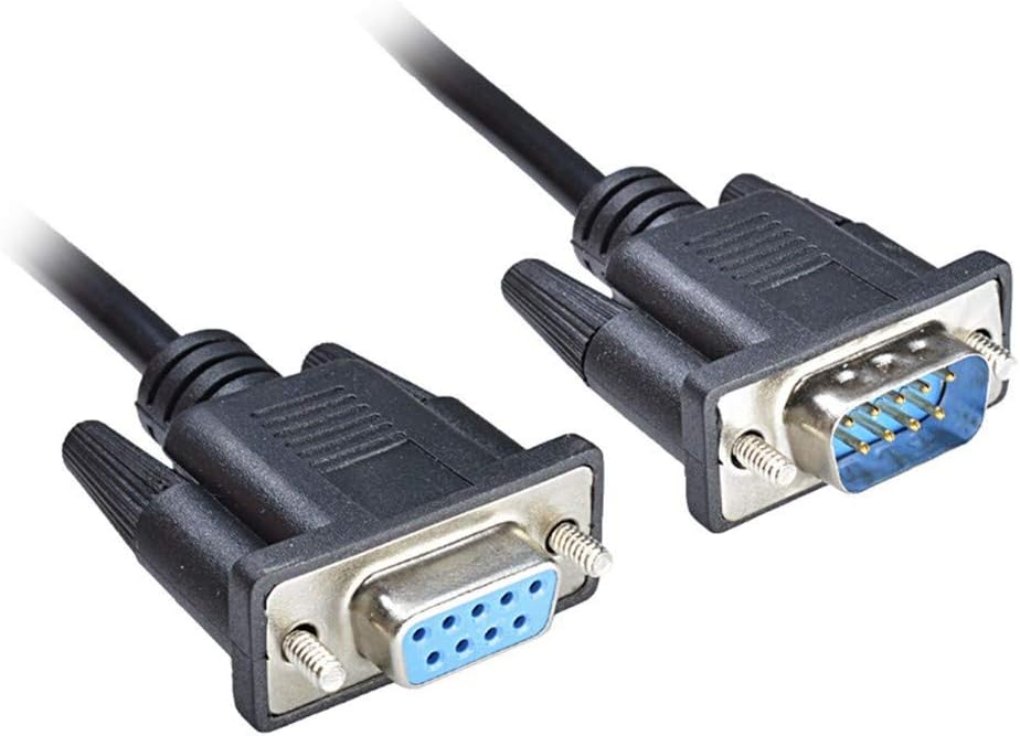 5m Cavo seriale pin DB9 nero Cavo demodulatore seriale RS232 da maschio