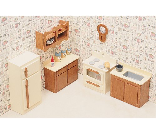 Greenleaf Dollhouse Furniture Kit for Kitchen